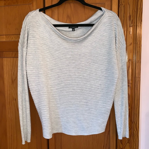 ✨Silver grey off-shoulder sweater - Picture 1 of 5